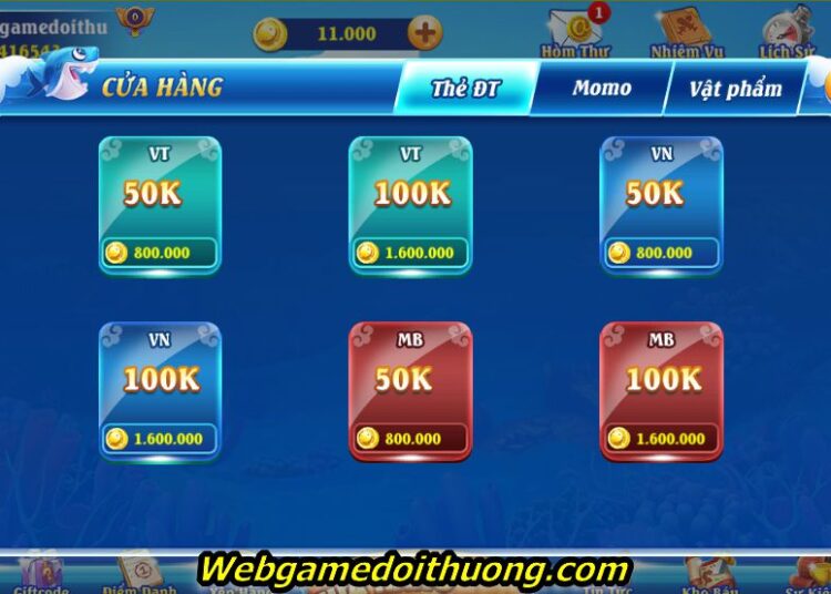 đổi nạp xu bắn cá hải tặc