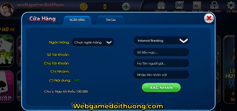 nạp tiền ZVip88