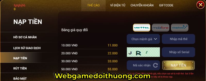 nạp tiền ok88