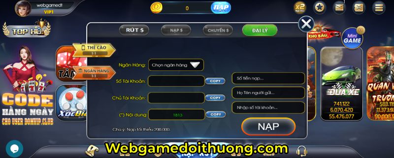 nạp domvip