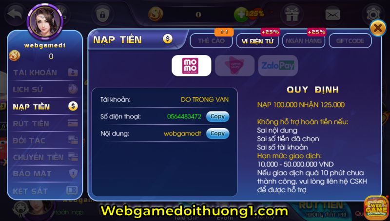 nạp sanvip.club