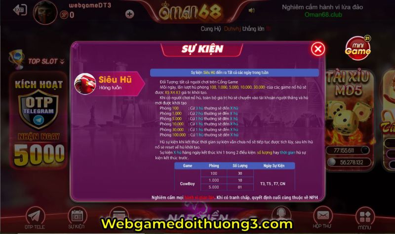 sự kiện oman68.club